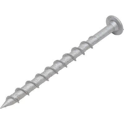 Шуруп для пенобетона Rusconnect GT 08100 8x100 мм, прессшайба, TORX, белый цинк, 50 шт. 620810