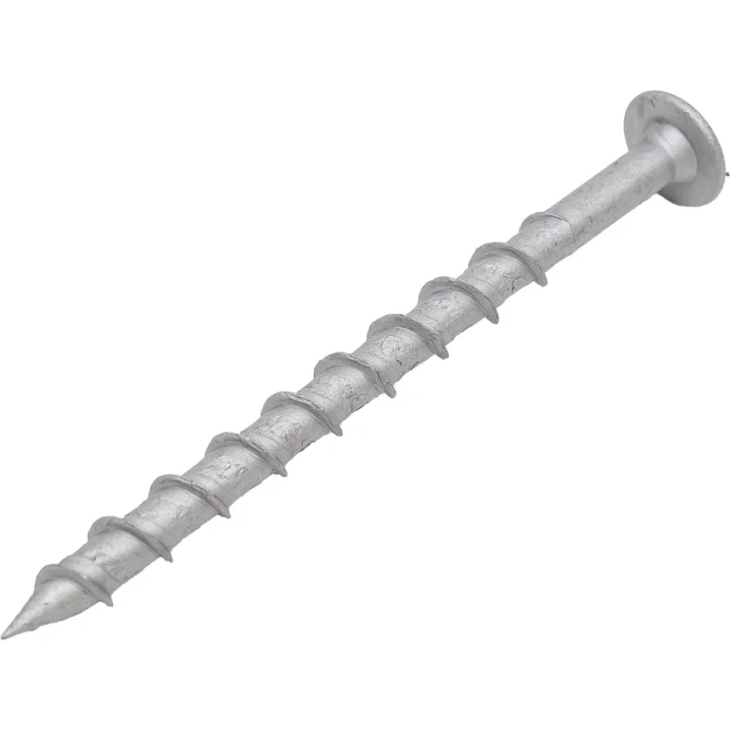 Шуруп для пенобетона Rusconnect GT 08100 8x100 мм, прессшайба, TORX, белый цинк, 50 шт. 620810