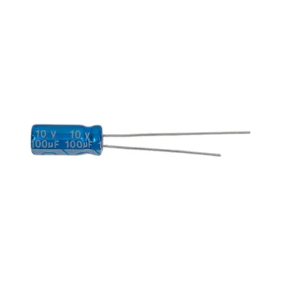 Конденсатор электролитический JB 100мкФ, 10В, 105C, 20%, 5x11 / P:2 мм, (Low Imp) JRC1A101M02000500110000B-273