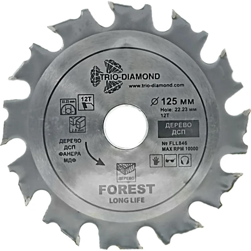 Диск пильный TRIO-DIAMOND 12522.23/1612Т Forest Long Life FLL846