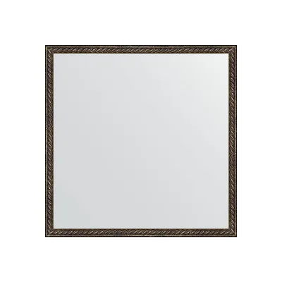 Зеркало EVOFORM в багетной раме - витая бронза 26 mm (58x58 cm) 0772