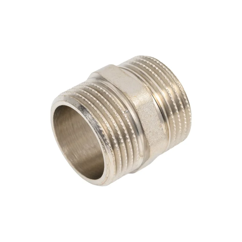 Ниппель прямой LD PRIDE Pride DN25 (1") НР/НР латунь никель с биркой LD.67.511.25