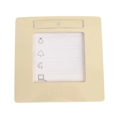 Рамка Legrand Etika 1 пост, с держателем для маркировки, слоновая кость 672516