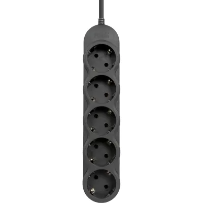Сетевой фильтр Filum FL-SP3-5-1.8M-BL2-UPS 2500 Вт., 5 розеток, шнур 1.8 м. с вилкой IEC60320 C14, черный, 00-01106157