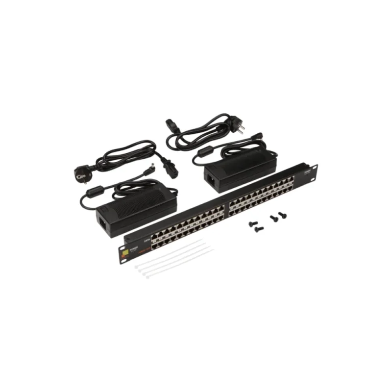 Панель LANMASTER POE, 19, 24 порта, с двумя блоками питания 48V 120W LAN-PP24-POE/A2