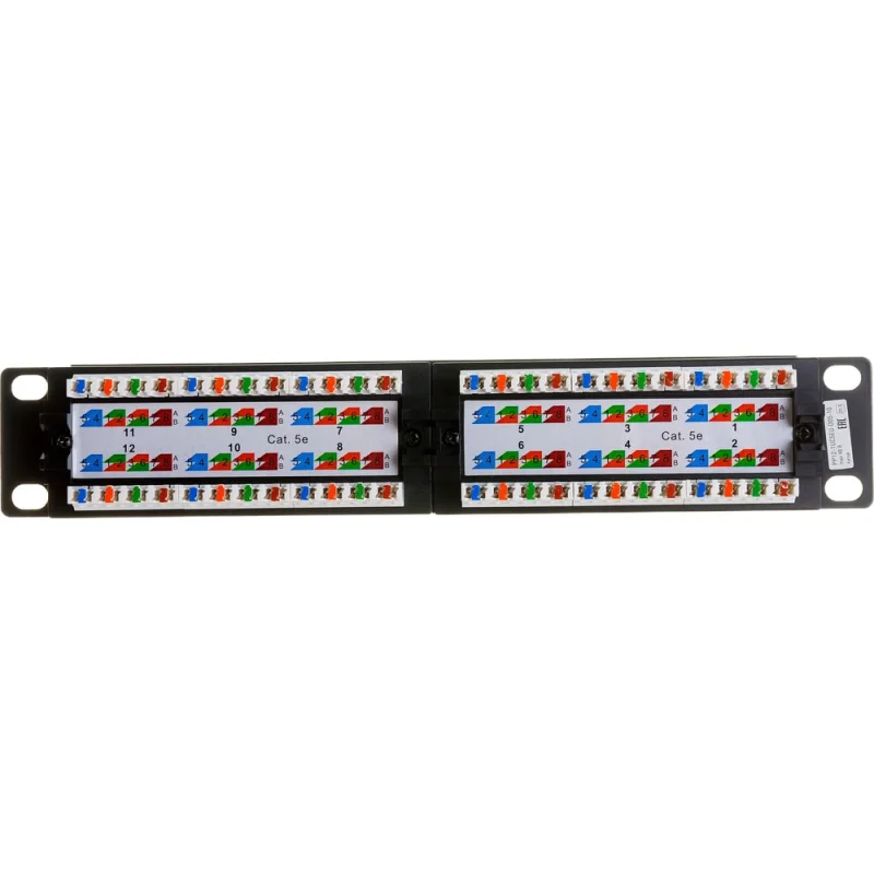 Патч-панель ITK 1U кат.5E UTP 12 портов 10" Dual IDC PP12-1UC5EU-D05-10