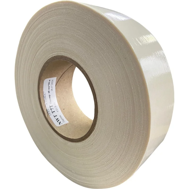 Двусторонняя липкая лента SV TAPES NWT T7T 48 мм, 50 м на хлопчатобумажной основе с каучуковым клеем белого цвета NWTT7T50022