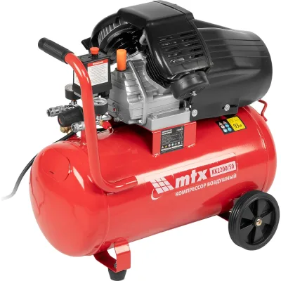 Воздушный компрессор MTX кк-2200/50, 2,2 квт, 350 л/мин, 50 л, прямой привод, масляный 58024