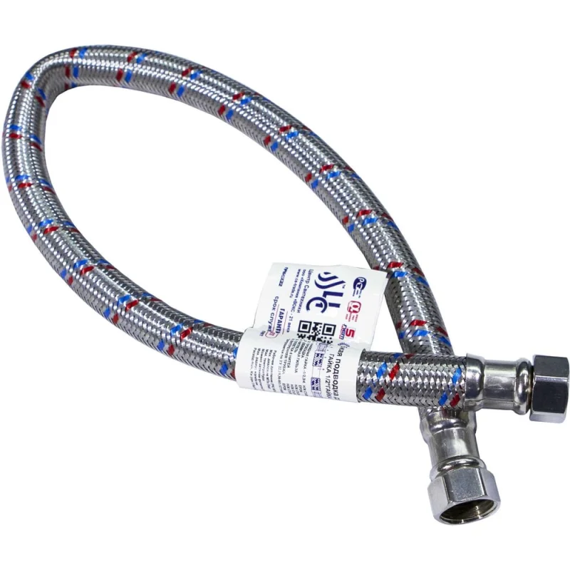 Гибкая проводка для воды ЦС ГИГАНТ 19, 1/2”Г х 1/2Г, L60 см, ГП002066