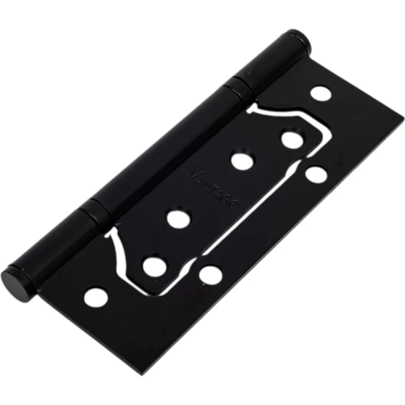 Петля без врезки, 125x75x2.5 мм, черный Vantage B2-BL