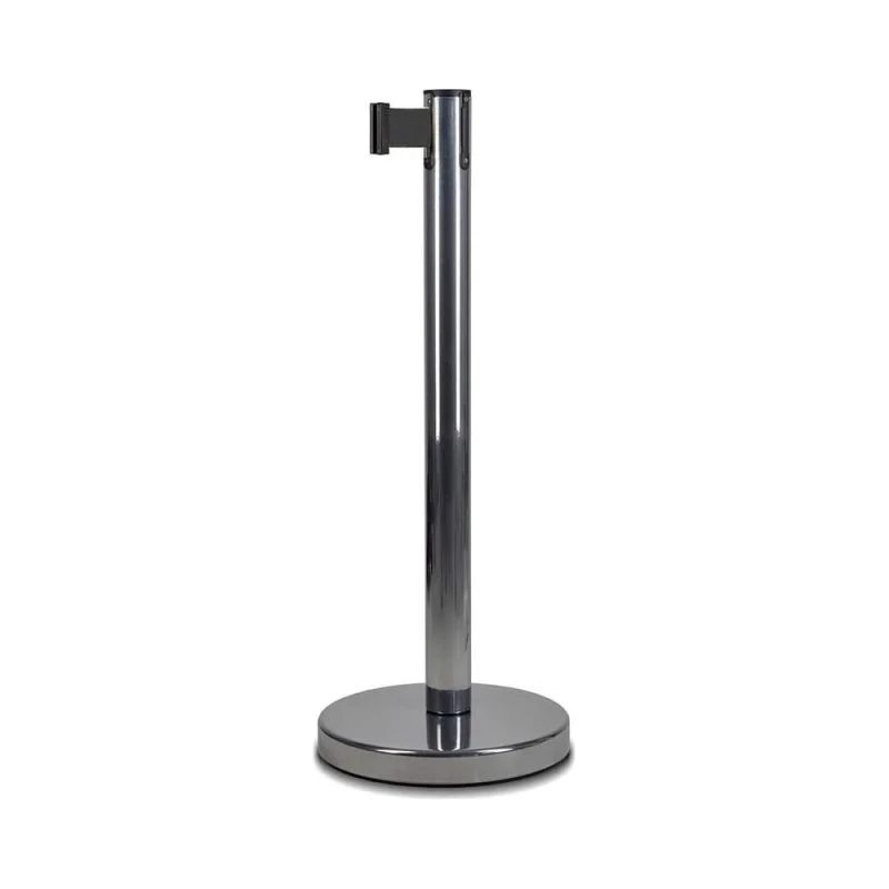 Стойка ограждения RUSBARRIER с лентой 5 м BSLN-327635 CHROME black