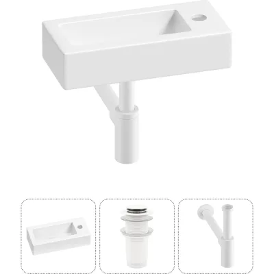Комплект Wellsee 3 в 1 Lavinia Boho Bathroom Sink накладная/подвесная раковина 37x18 см 20215860R