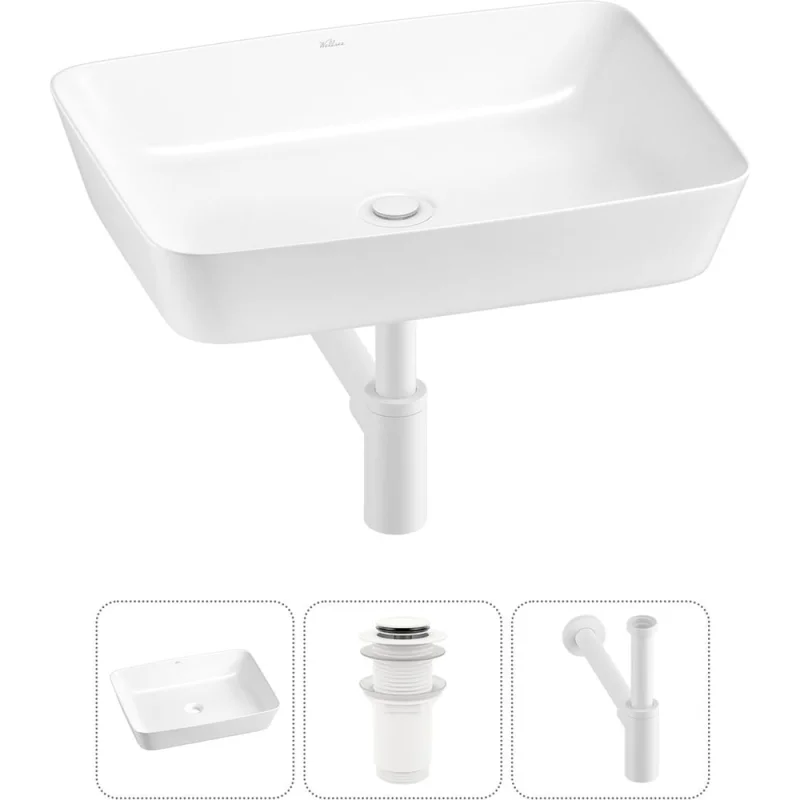 Набор Wellsee 3 в 1 Cromulent накладная раковина 56x40 см 20213569R