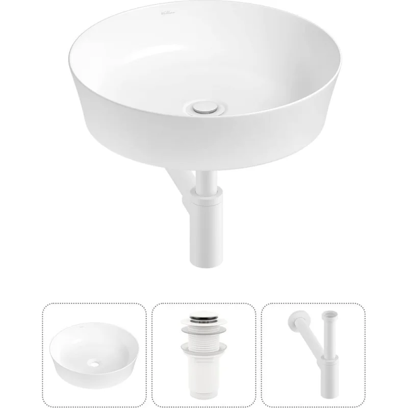 Набор Wellsee 3 в 1 Cromulent накладная раковина 43x43 см 20213537R
