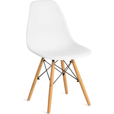 Стул Tetchair Cindy eames mod. 1801 / 1 шт. в упаковке дерево бук/металл/сиденье пластик, 45x51x82 см, white белый 20229