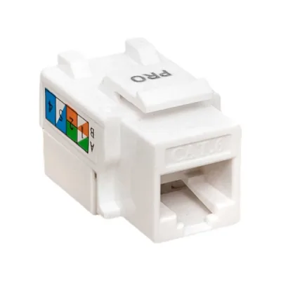 Модуль Keystone EKF teracom pro cat.6 rj-45 неэкранированный 110 idc 90 градусов белый TRP-KSTN-90D-6UTP-WH