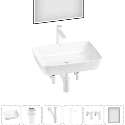Набор Wellsee 6 в 1 Cromulent накладная раковина 56x40 см 20218998R