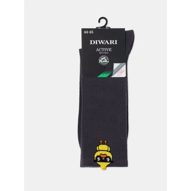 Носки мужские удлиненные DIWARI ACTIVE 23С-141СП рис 967, р-р 44-45, темно-серый 1001332530050017967
