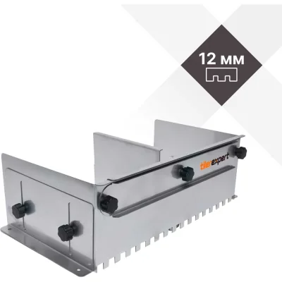 Клейбокс оцинкованный TILEREXPERT зуб 12x12мм, телескопический, 34-60 см, комплект боковые упоры, разделитель TILEREXPERT GB12GAL