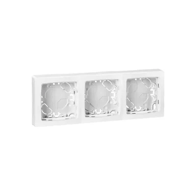 Рамка для накладного монтажа Legrand 3 поста Oteo Белый 086093