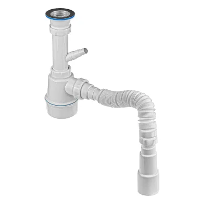 Сифон для кухни MasterProf 1.1/2" х 40 (с отв.для стир.маш.),с г. т. 40 х 32/40/50 ИС.110730