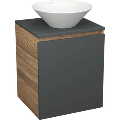 Тумба Bauedge Bau Dream Blackwood 50 графит, раковина BAU Dream D43 SD4064