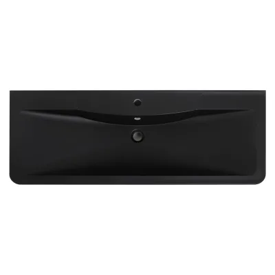 Раковина из искусственного камня BelBagno чёрная матовая, 1200x455x145 BB1200/455-LV-ART-ALR-NERO