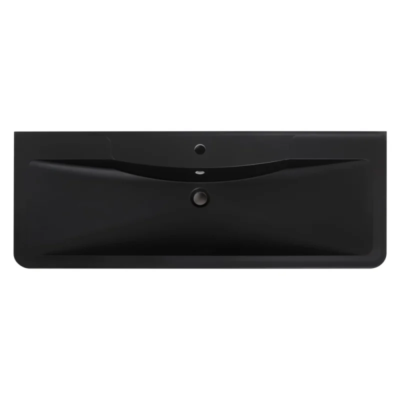 Раковина из искусственного камня BelBagno чёрная матовая, 1200x455x145 BB1200/455-LV-ART-ALR-NERO