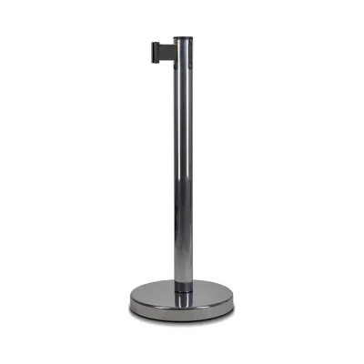 Стойка ограждения RUSBARRIER с лентой 3 м BSLN-326333 CHROME black