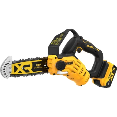 Аккумуляторная цепная пила DEWALT DCMPS520P1, 18 В, 20 см, 8.6 м/с, с АКБ 5 Ач и ЗУ DCMPS520P1-QW