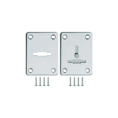 Накладка на сувальдный замок FUARO (ESC081/082) хром (2 шт) ESC.S-lift+S/K.set 31201