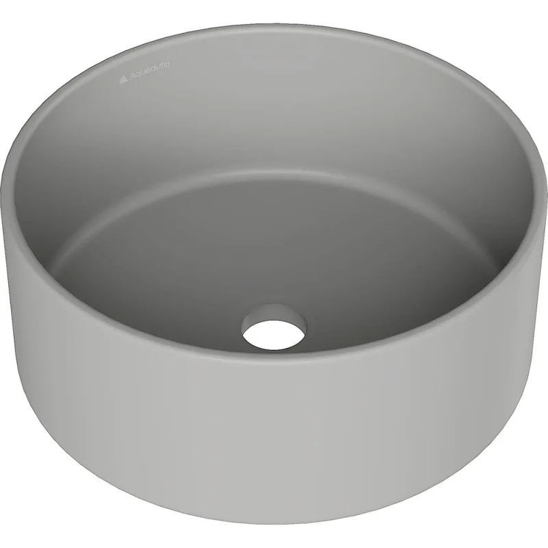 Накладная раковина AQUEDUTO AQD ESPIRAL круглая D400, серый матовый ESP0130