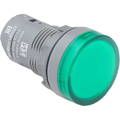 Лампа сигнальная Инпром Инновации LP22QP1-FP/G d22мм, зеленая 230В lp10904