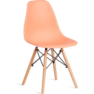 Стул TetChair CINDY (EAMES) (mod. 1801) 4 шт., дерево бук/металл/сиденье пластик, 45x51x82 см, Orange (Оранжевый) 20657