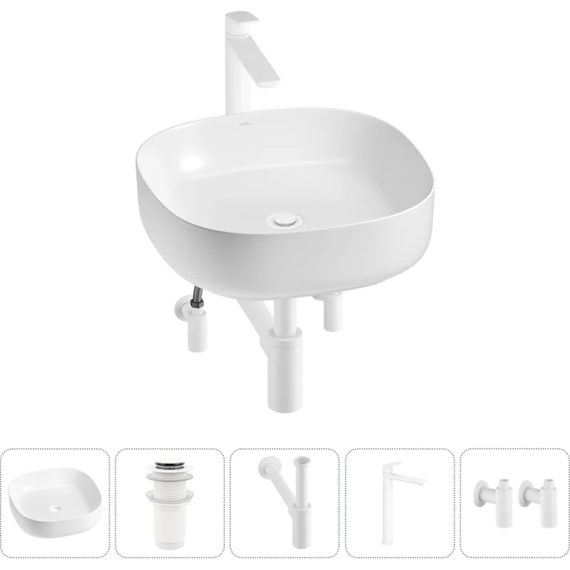 Набор Wellsee 5 в 1 Belle Spa 3.0 накладная раковина 45x45 см 20212704R