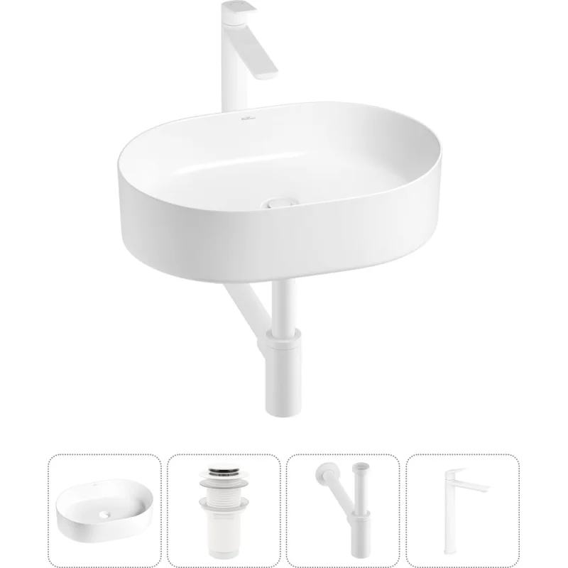 Набор Wellsee 4 в 1 Belle Spa накладная раковина 50x37 см 20212516R