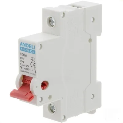 Выключатель нагрузки ANDELI AHL30-125 1P 80A ADL04-022