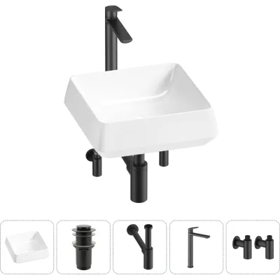 Комплект 5 в 1 Lavinia Boho Bathroom Sink накладная раковина 38x38 см 3331110 20215425R