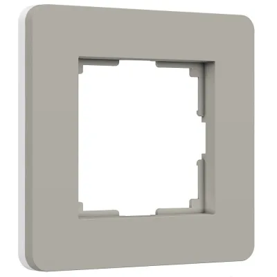 Рамка Werkel Split одноместная дымчатая/белая soft-touch (a067259)