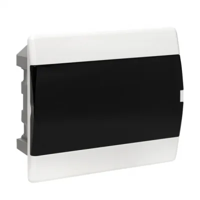 Щит распределительный встраиваемый EKF SlimBox PROxima ЩРВ-П-12 пластиковый IP41 230х285х90 мм 12 модулей прозрачная дверь серый (sb-v-12)