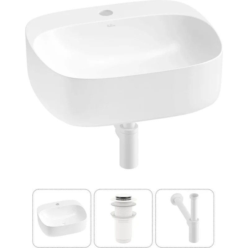 Набор Wellsee 3 в 1 Ideal накладная раковина 50x42 см 20214134R