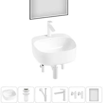 Набор Wellsee 6 в 1 Ideal накладная раковина 42x42 см 20218678R
