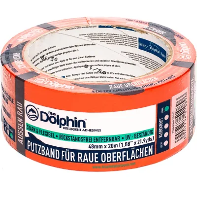 Малярная штукатурная лента для наружных работ Blue Dolphin Exterior Tape 48мм х 20м 03-1-02-EN