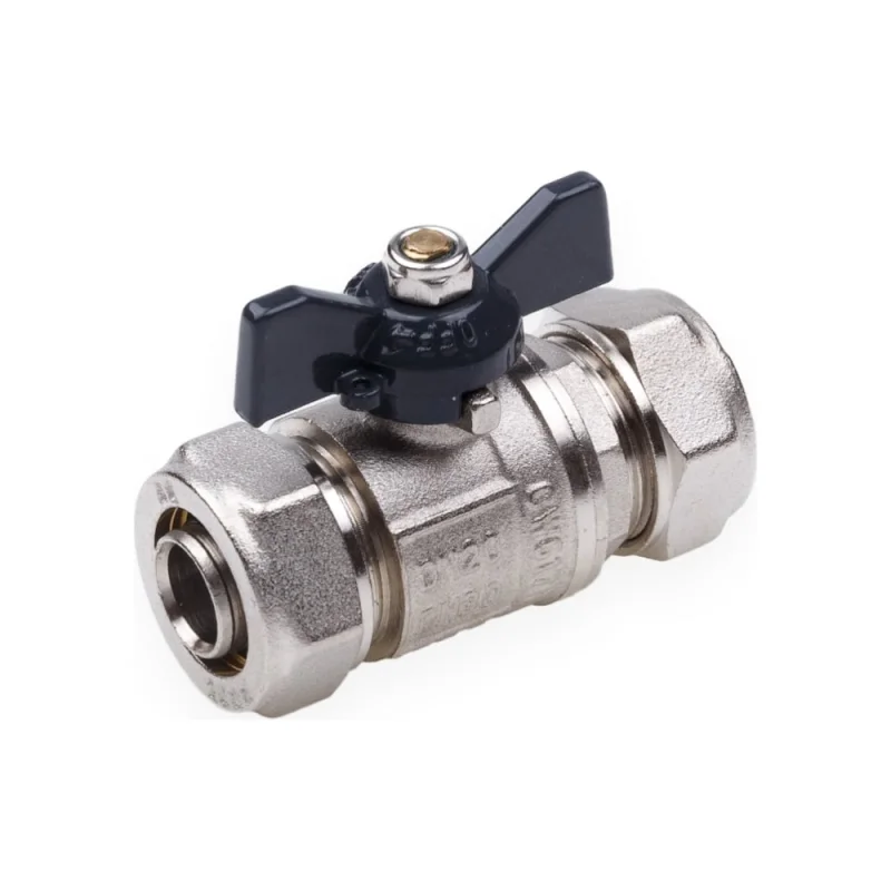 Шаровой кран AQUALINK для МП труб 16x16 B бабочка 00872