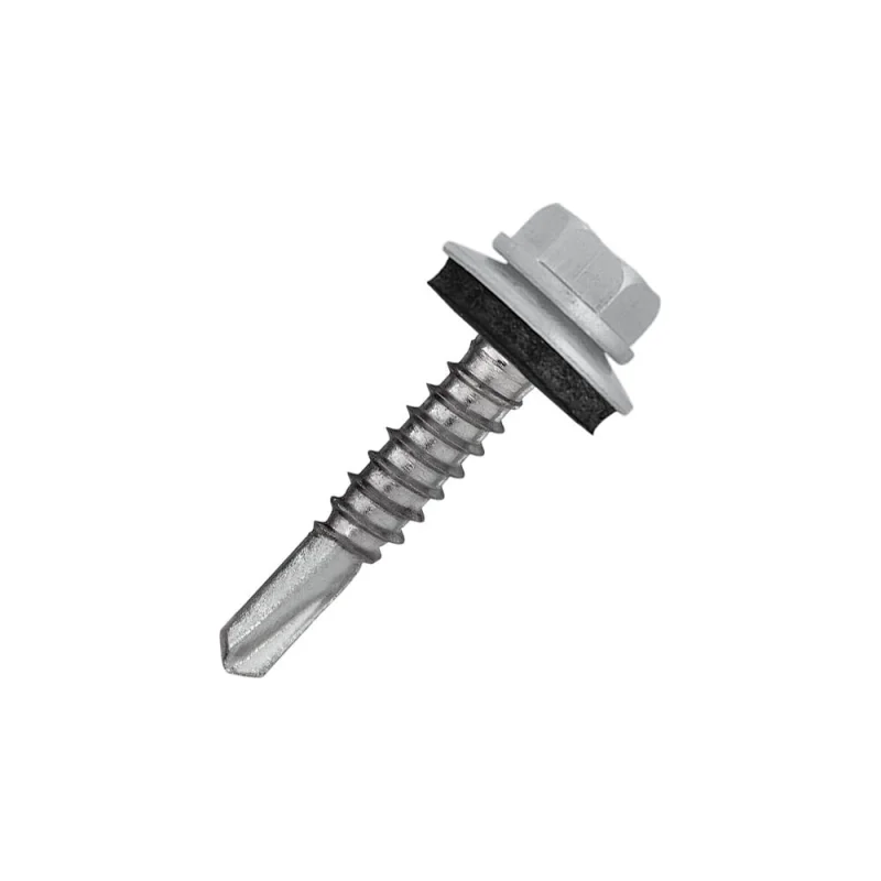 Кровельный саморез Rizzel 5,5x25 RAL 7004, сверло №3, 250 шт. 00000333251