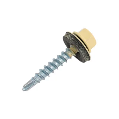 Кровельный саморез Rizzel 4,8x70 RAL 1014 сверло №1, 100 шт 00000326928