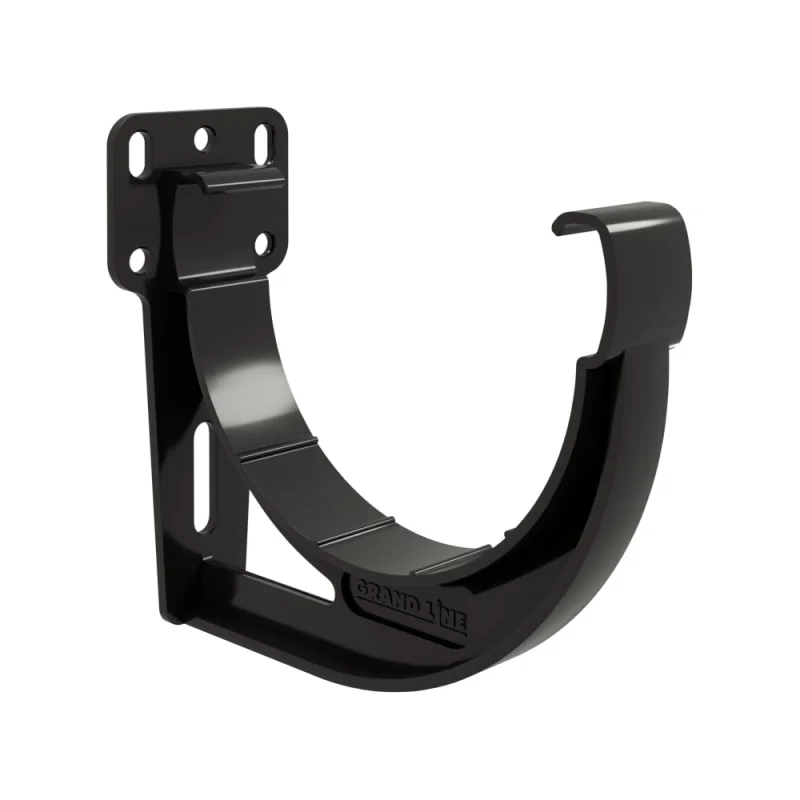 Кронштейн желоба Grand Line slider Дизайн 135 ПВХ GL черный (RAL 9005) 458390