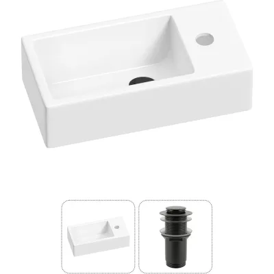 Комплект Wellsee 2 в 1 Lavinia Boho Bathroom Sink накладная/подвесная раковина 40x20 см 20215966R