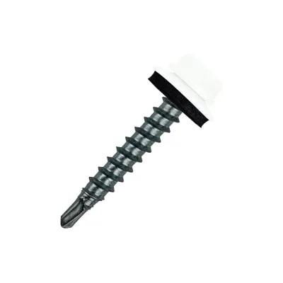 Кровельный саморез Rizzel 4,8x70 RAL 9003, сверло №1, 100 шт. 00000319283
