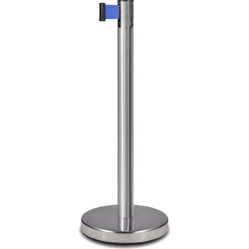 Стойка ограждения RUSBARRIER c лентой 2 м, материал AISI304 PSLN-226322 blue